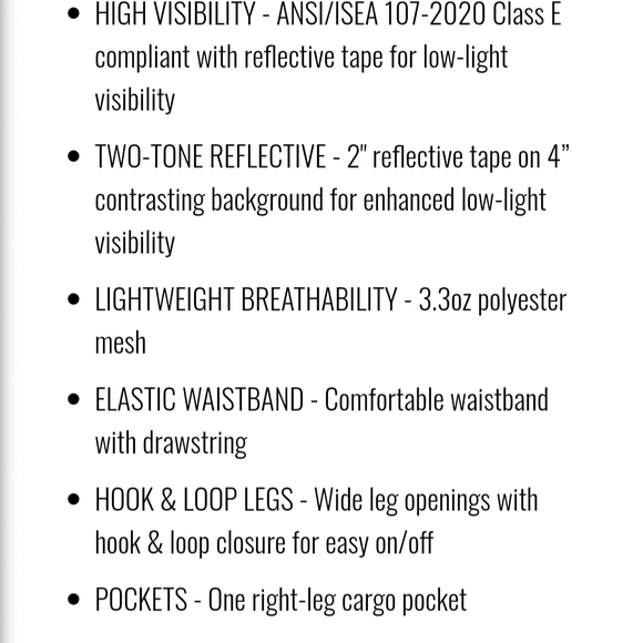 Tenacious Ergodyne Work Gear Glowwear High Visibility Apperal Two Tone Mesh Pant - Picture 2 of 5